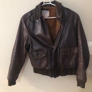 Mens Vintage Camel Cigarettes leather bomber jacket. Size 38